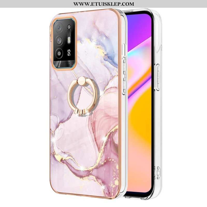 Etui do Oppo A94 5G Marmur Z Pierścieniem